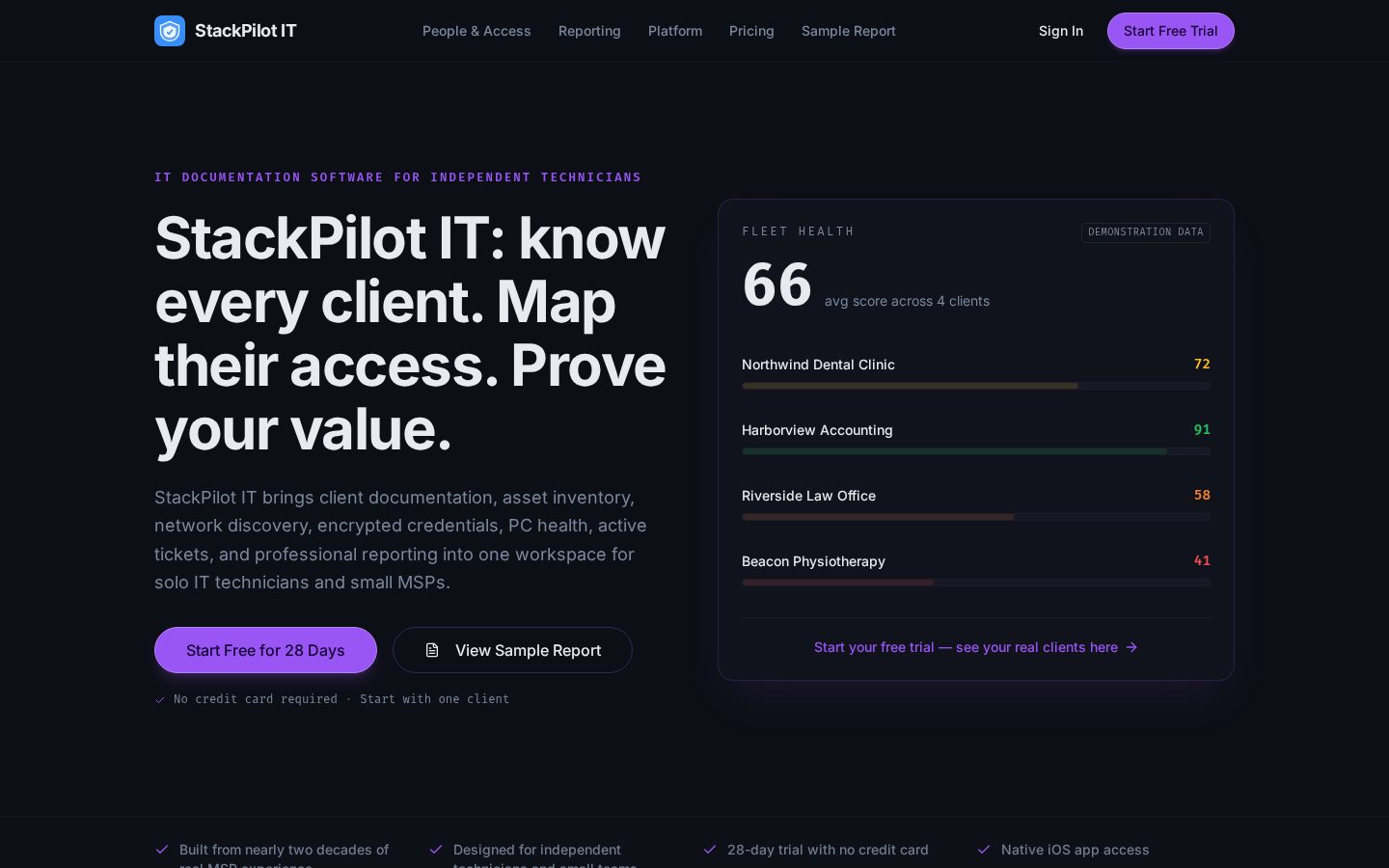 StackPilot IT Homepage
