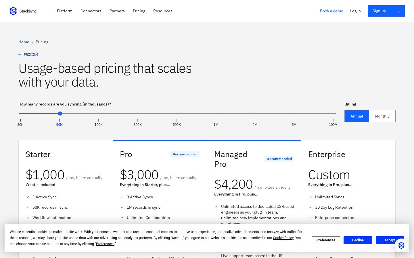 Stacksync Pricing