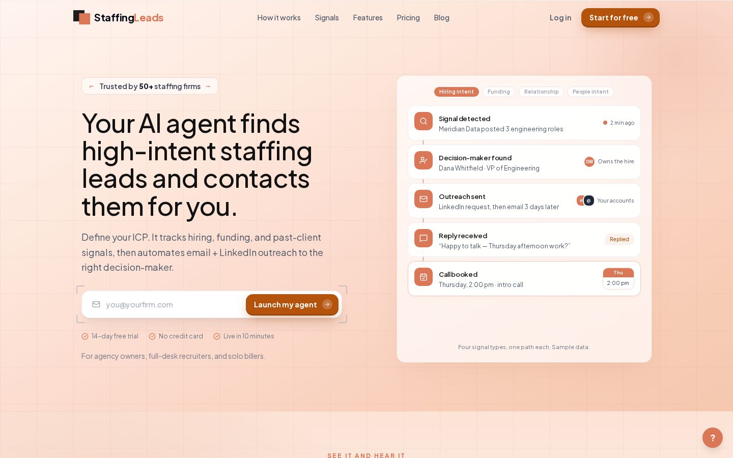 StaffingLeads Homepage