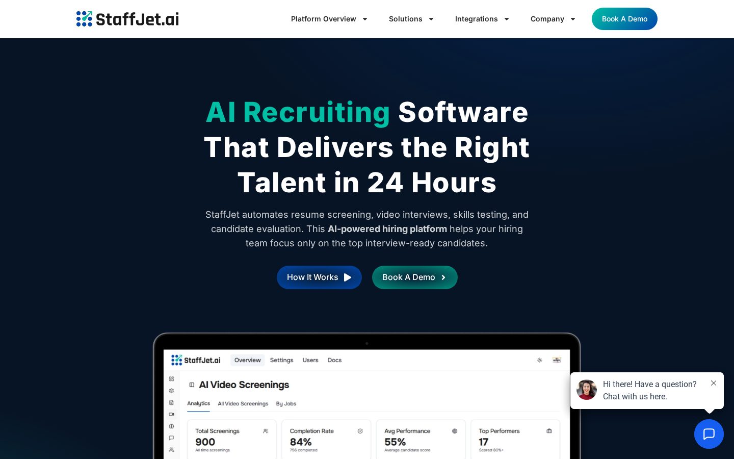 Staffjet AI Homepage
