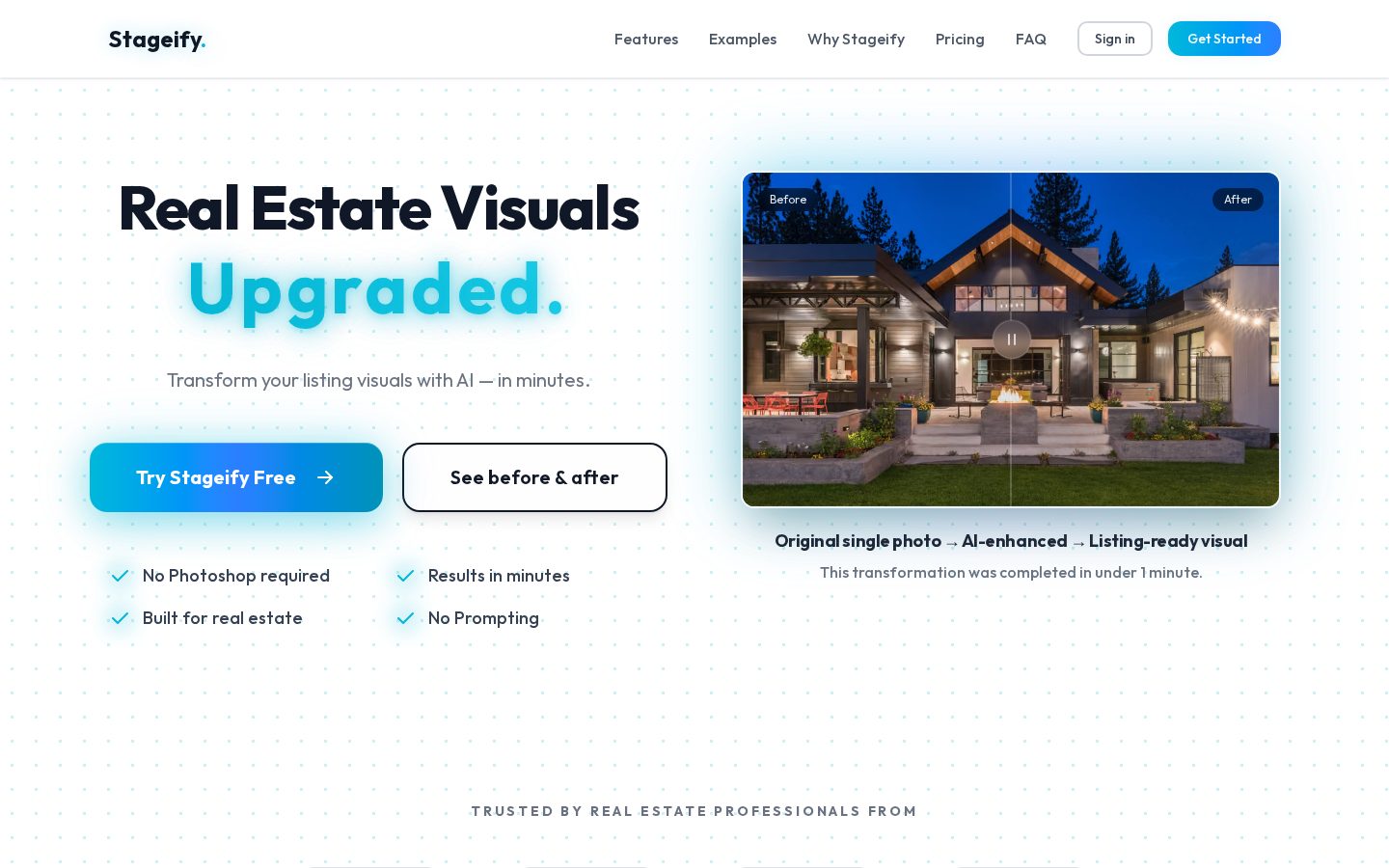 Stageify.io Homepage
