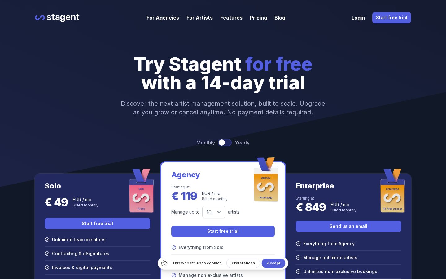 Stagent Pricing