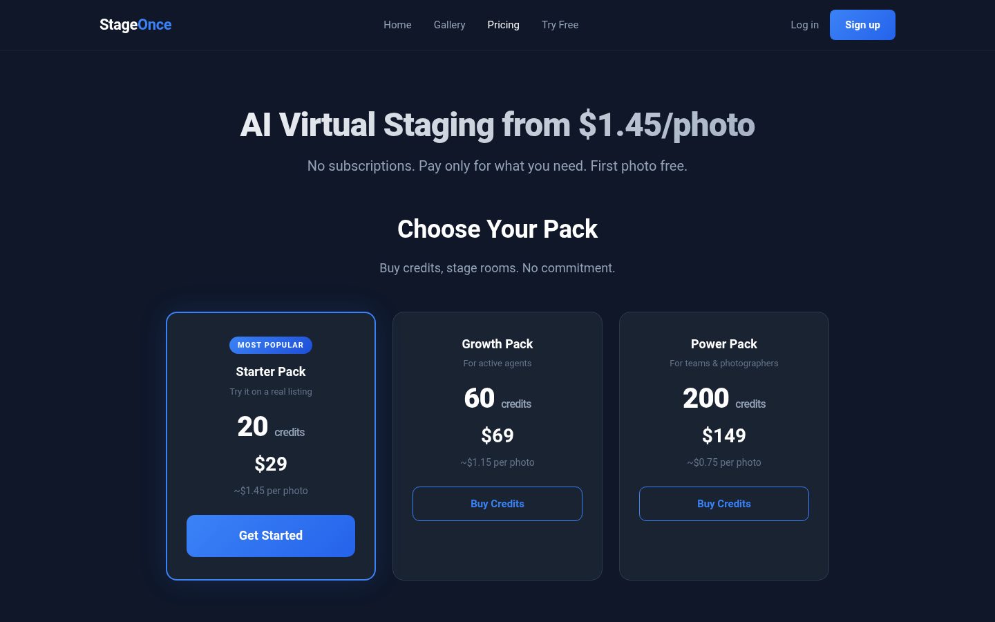 StageOnce Pricing