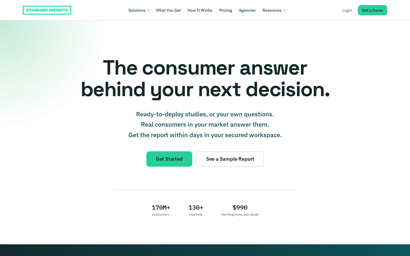 Standard Insights Homepage