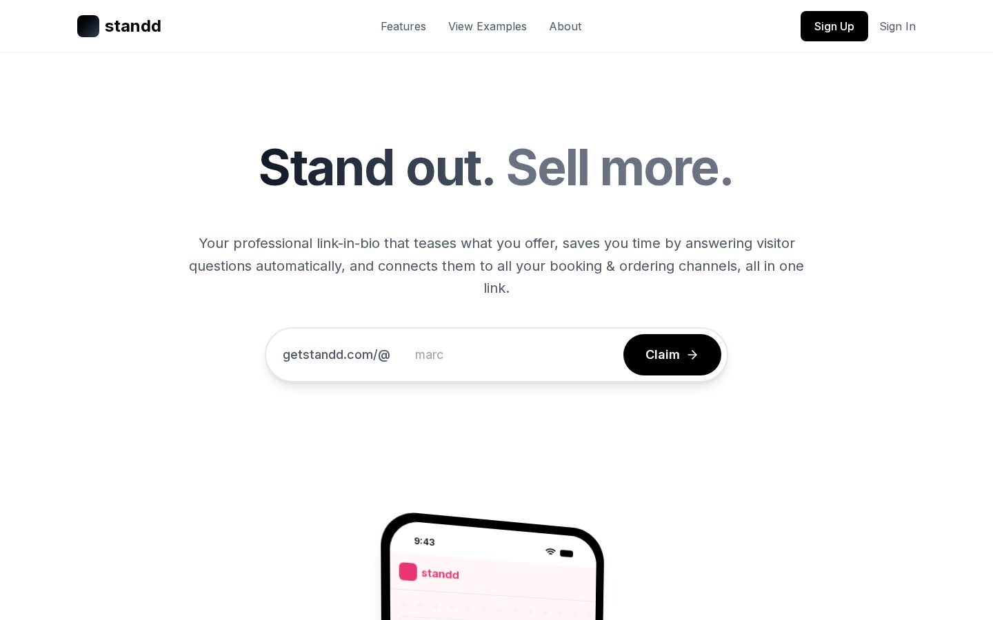 standd Homepage