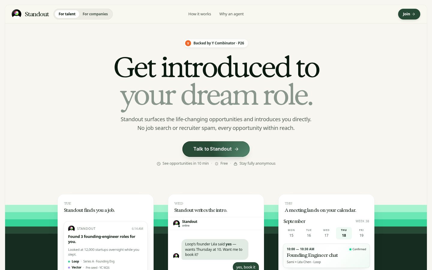 Standout v0 Homepage