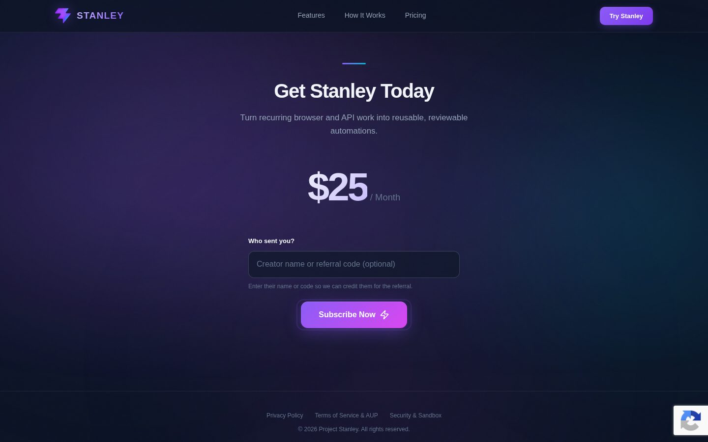 Stanley Pricing