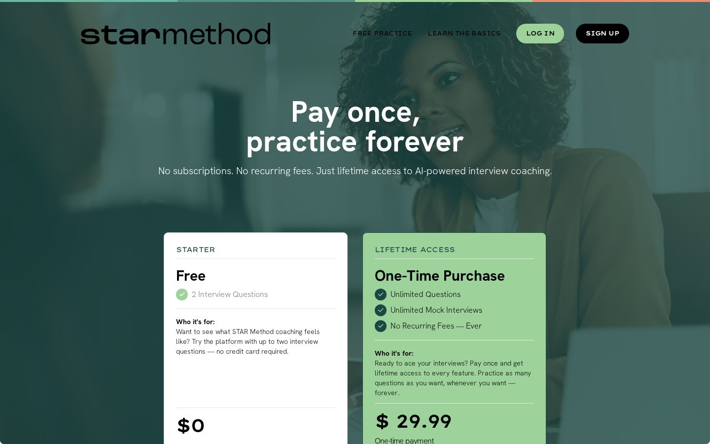 STAR Method Coach Pricing