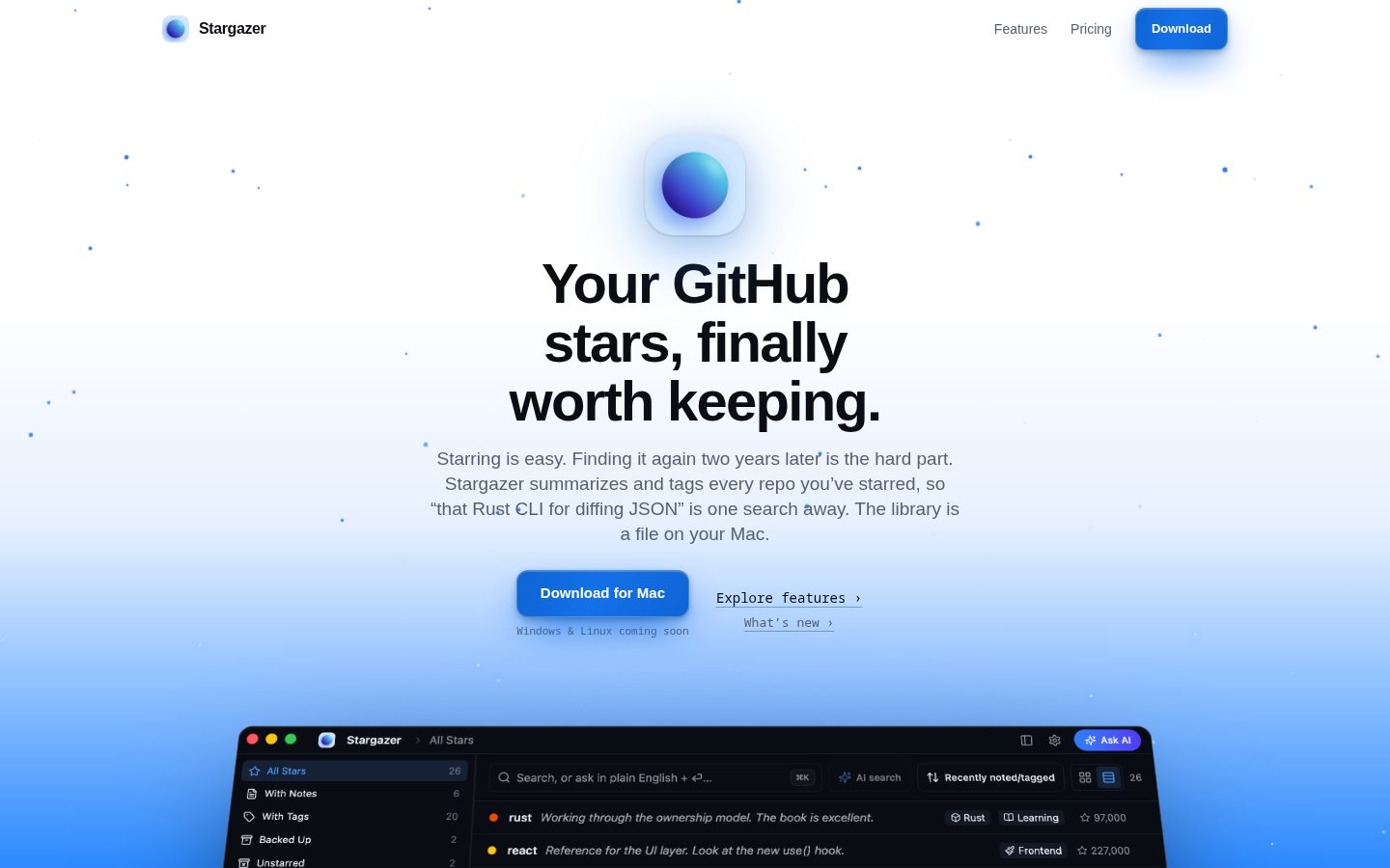 Stargazer Homepage