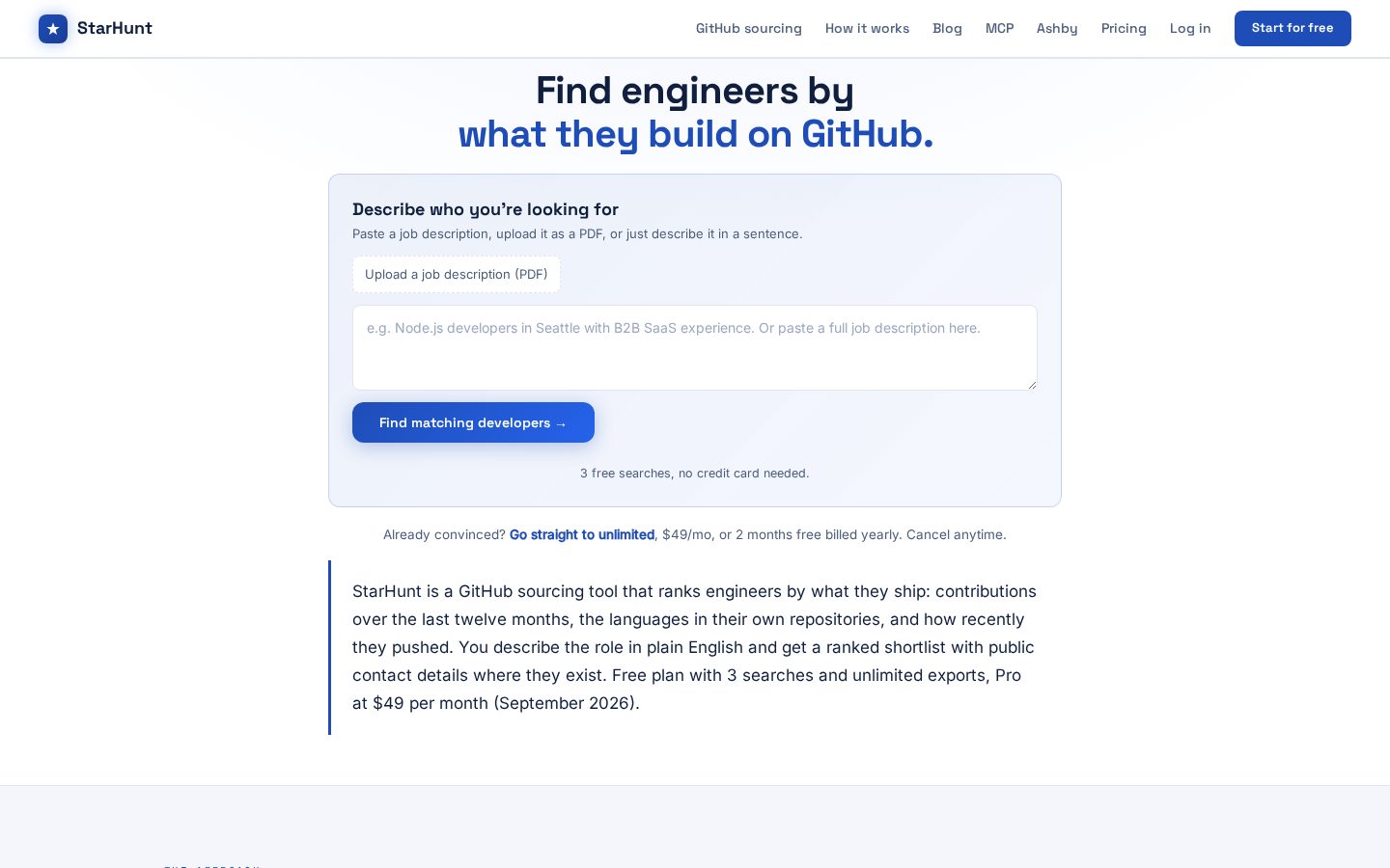 StarHunt Homepage