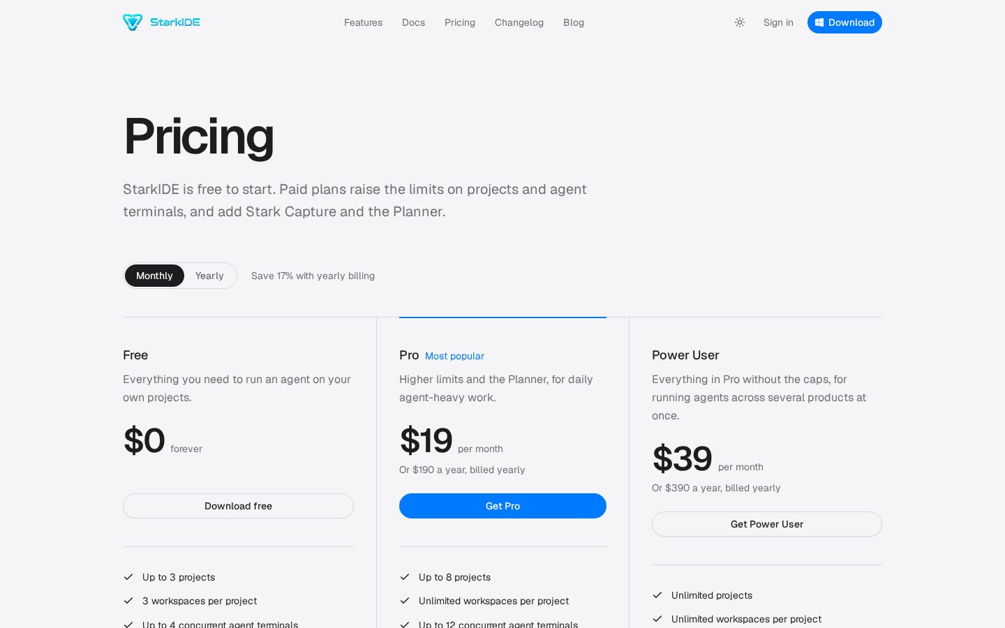 StarkIDE Pricing