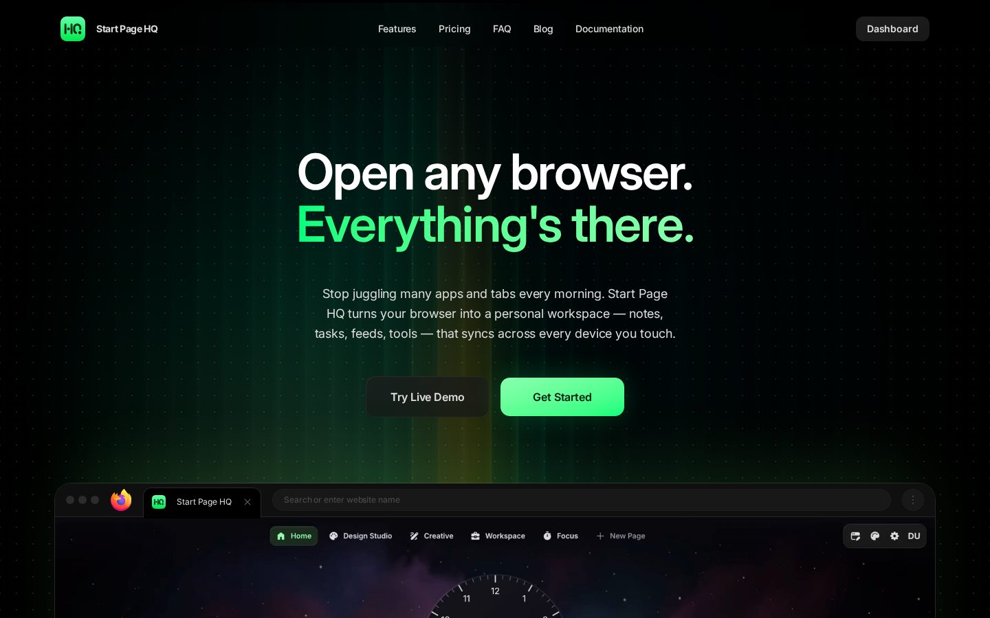 Start Page HQ Homepage