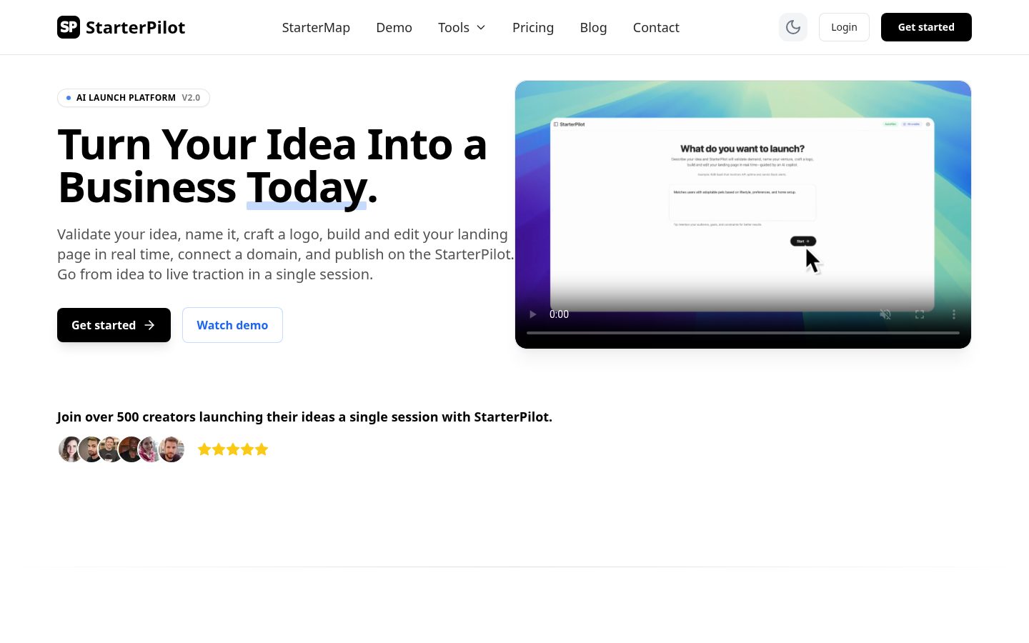 StarterPilot Homepage