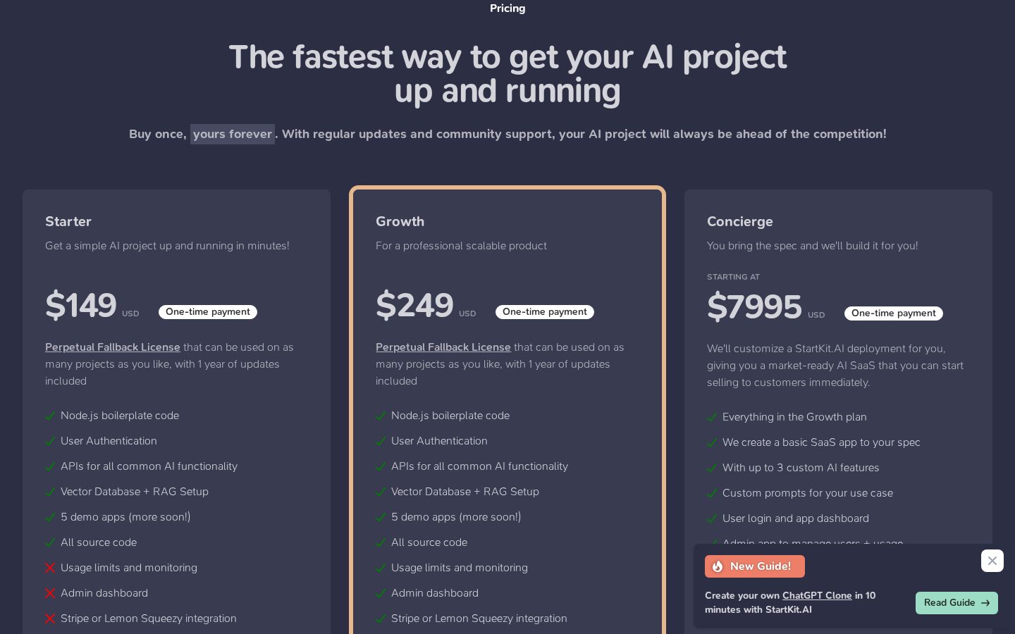 StartKit.AI Pricing