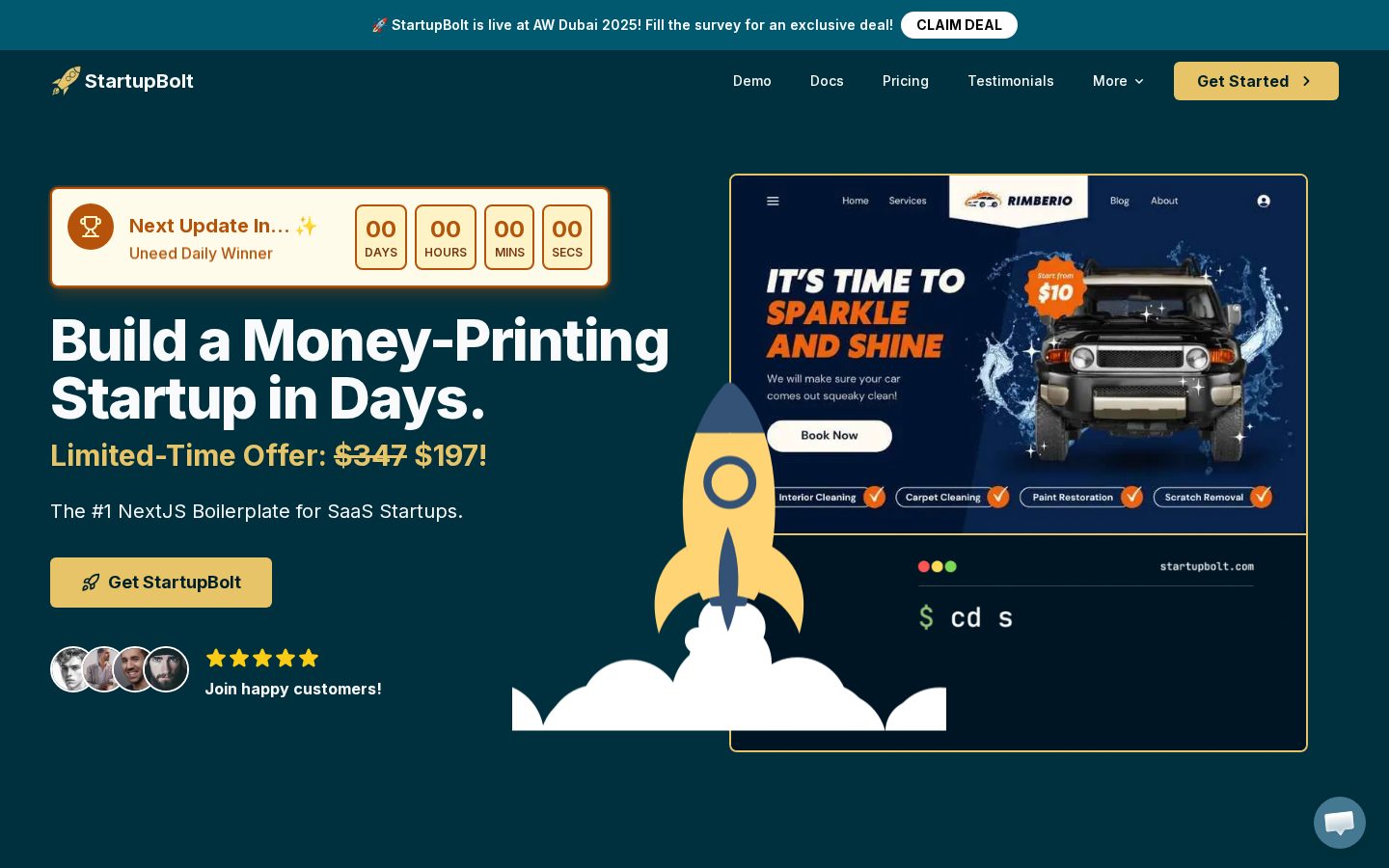 StartupBolt Homepage