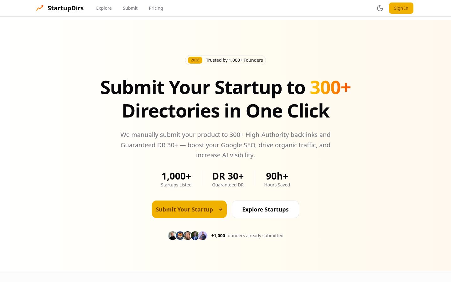 StartupDirs Homepage