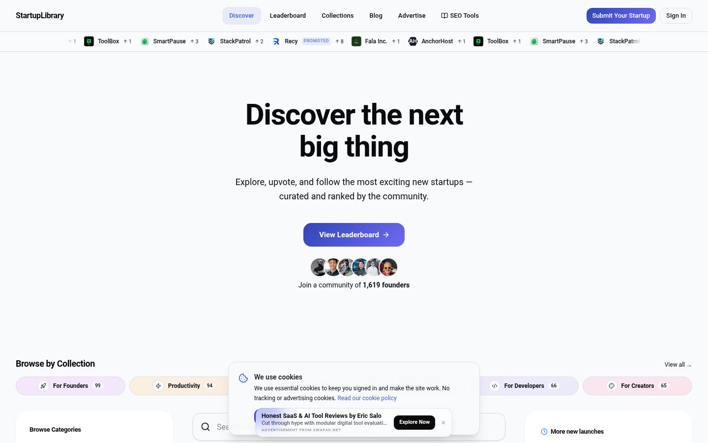 StartupLibrary Homepage