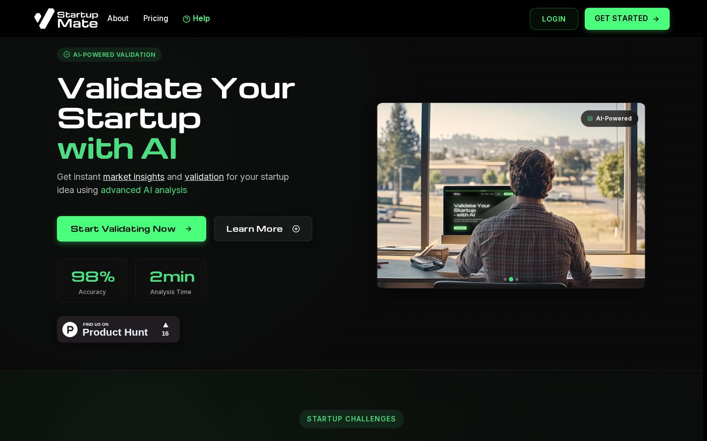 StartupMate Homepage