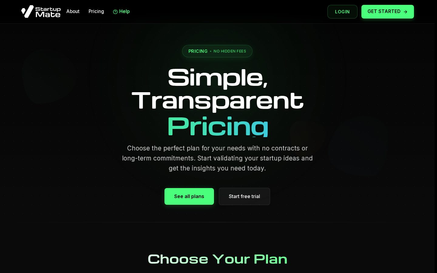 StartupMate Pricing