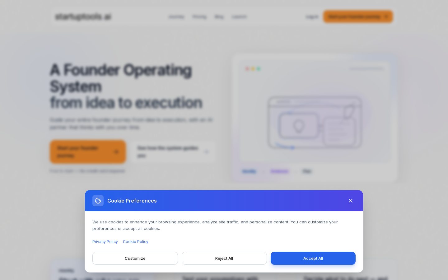 StartupTools Homepage