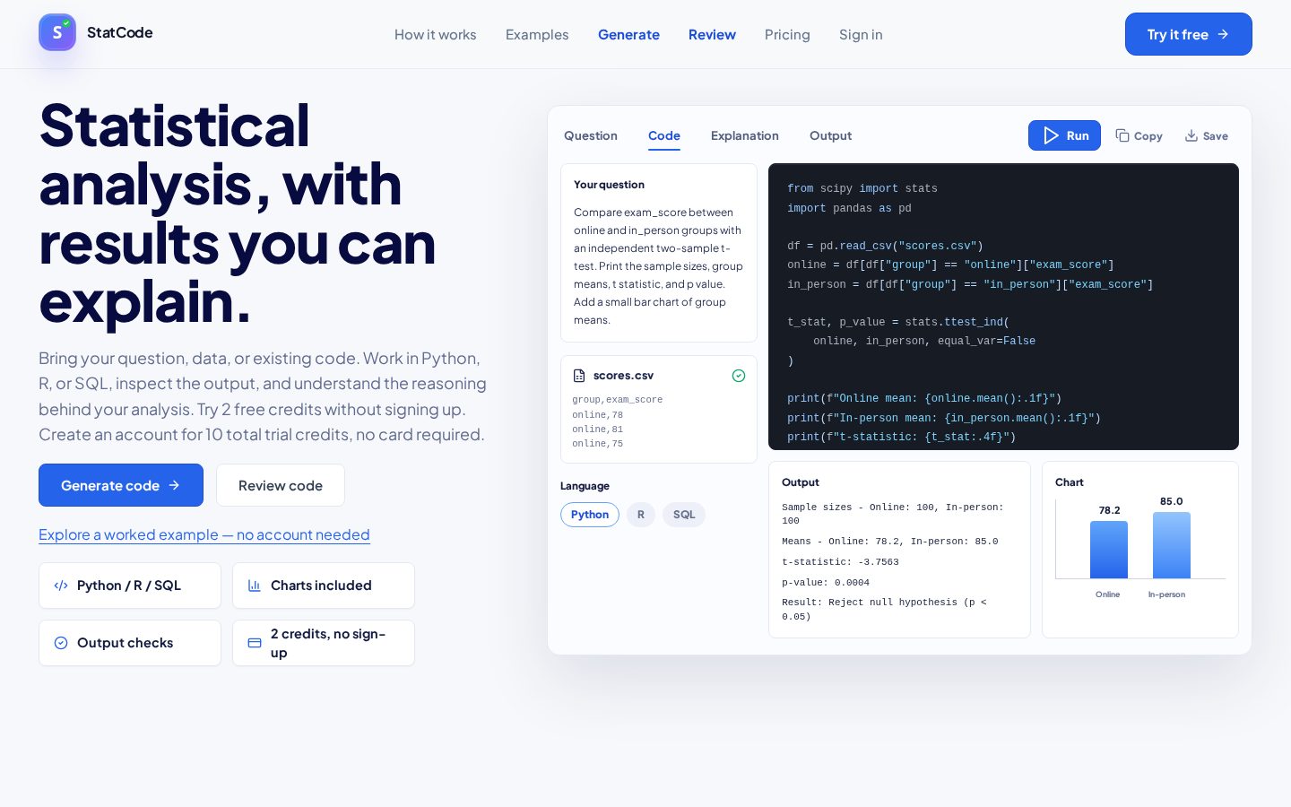 StatCode Homepage