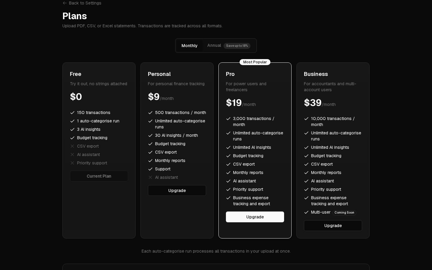 Stated Pricing