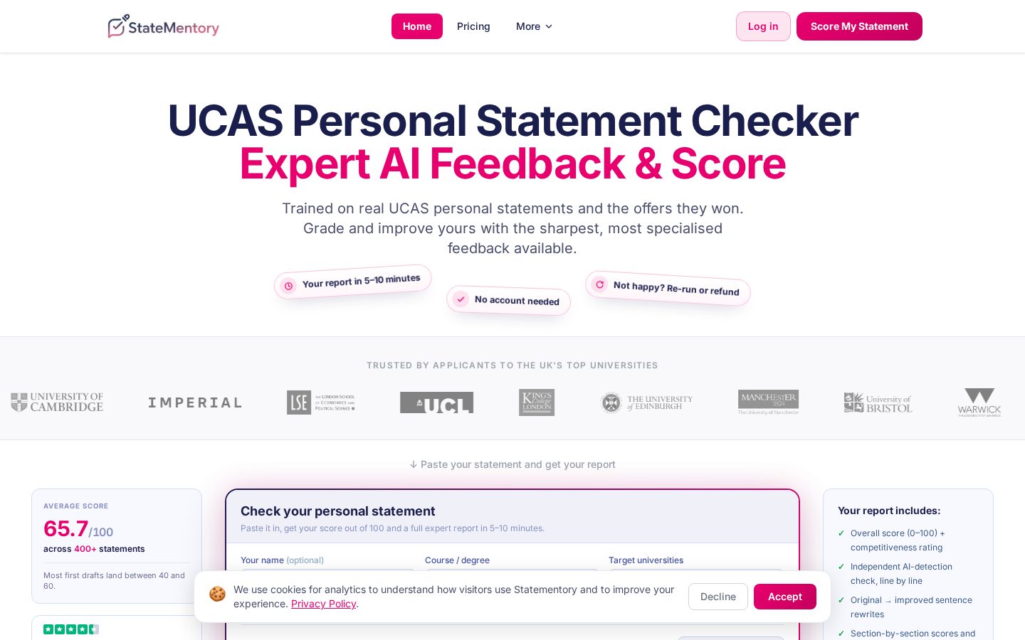 Statementory Homepage