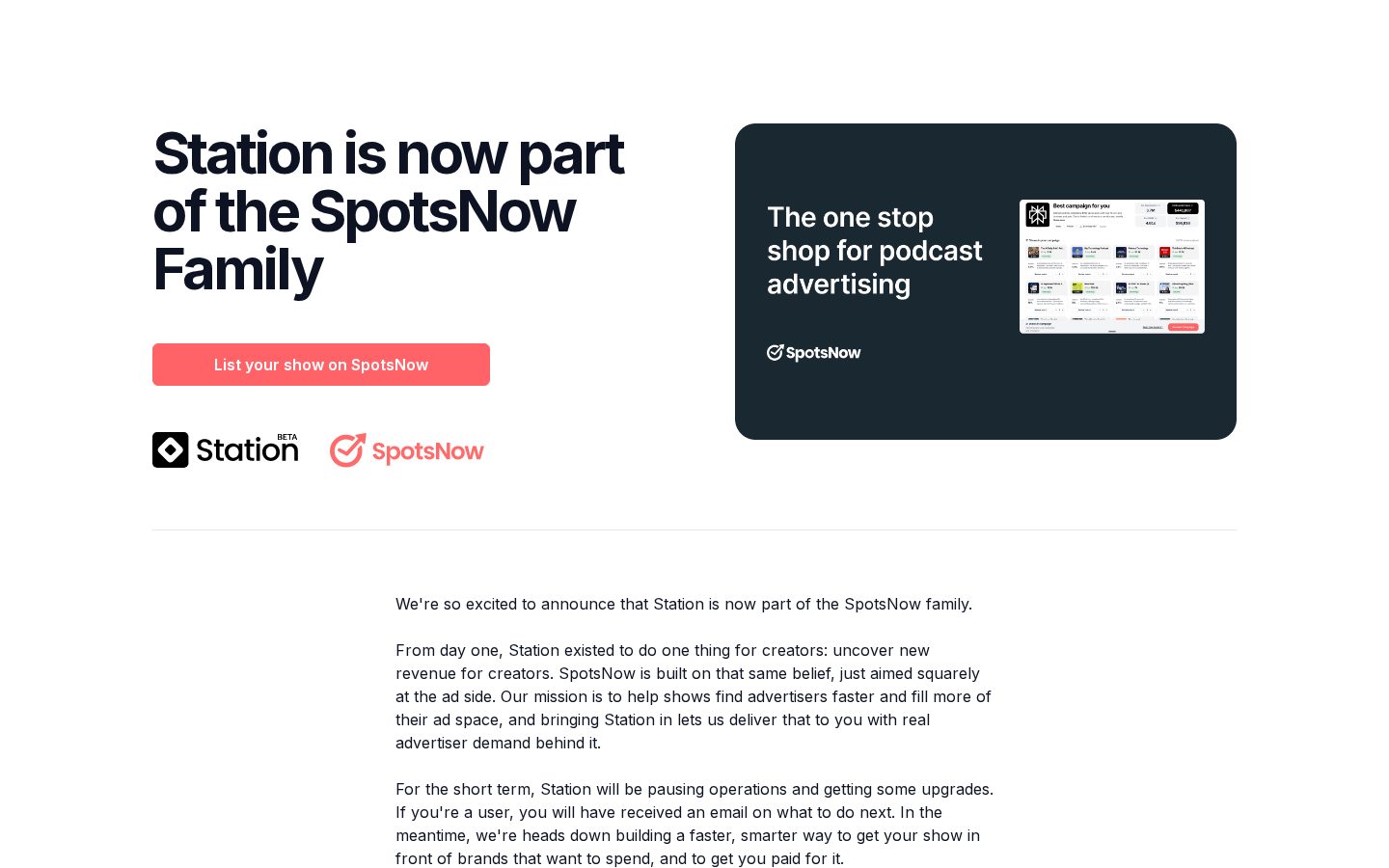 Station Homepage