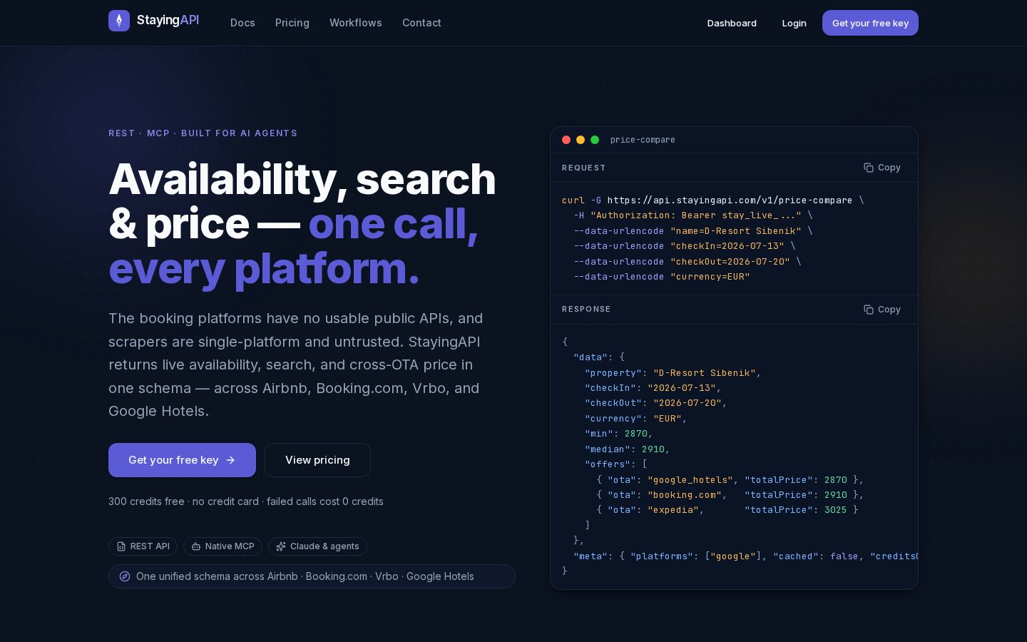 StayingAPI Homepage