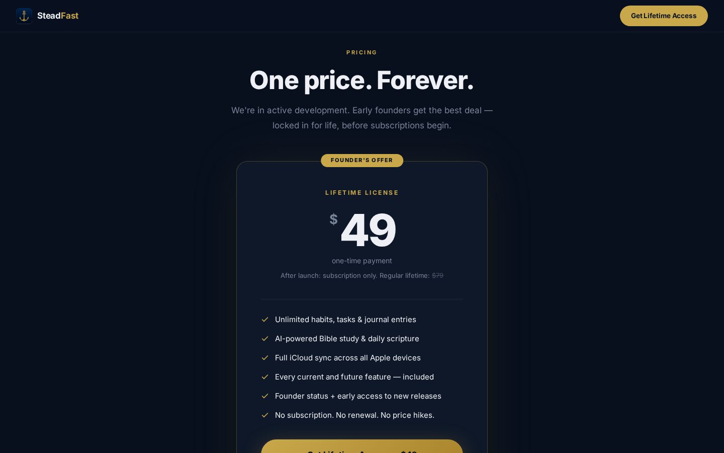 SteadFast Pricing