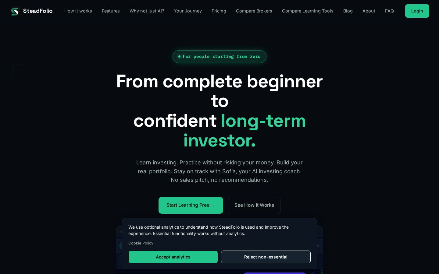 SteadFolio Homepage