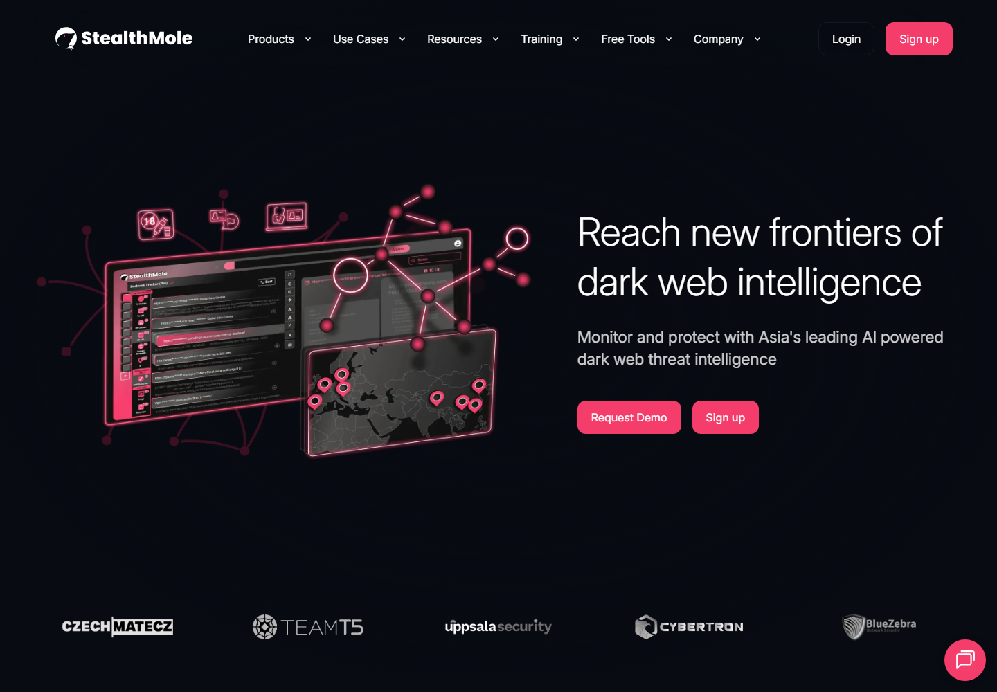 StealthMole homepage
