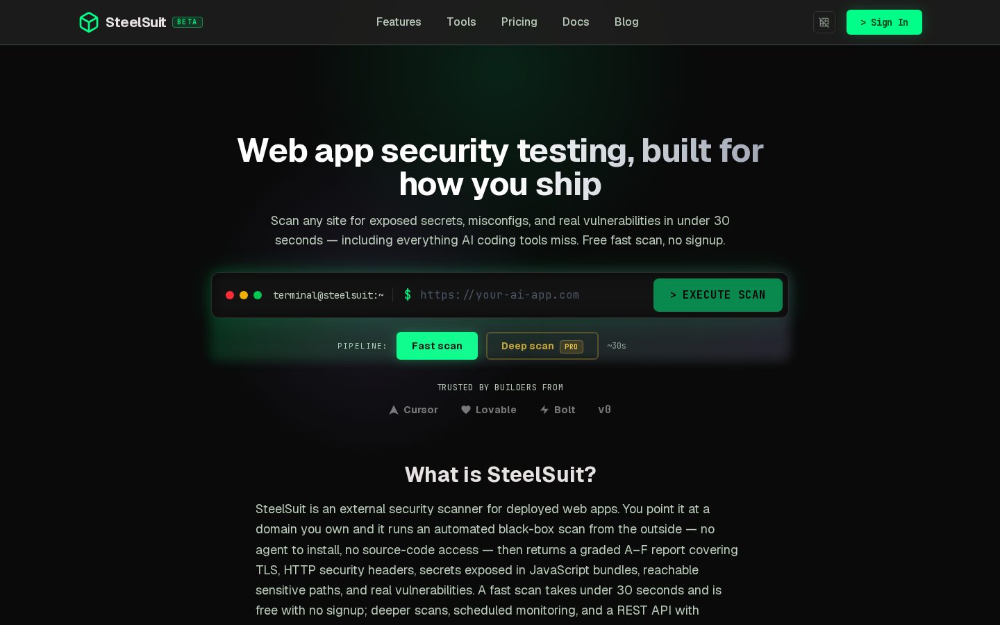 SteelSuit Homepage