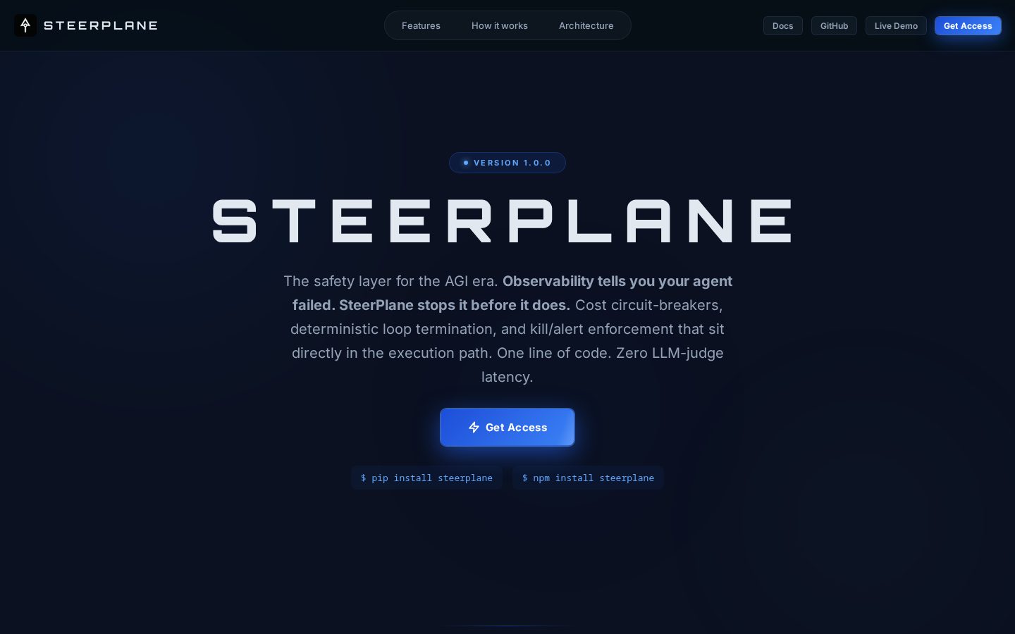 SteerPlane Homepage