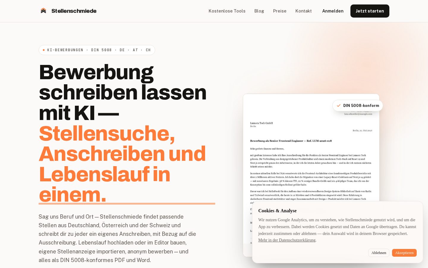 Stellenschmiede Homepage