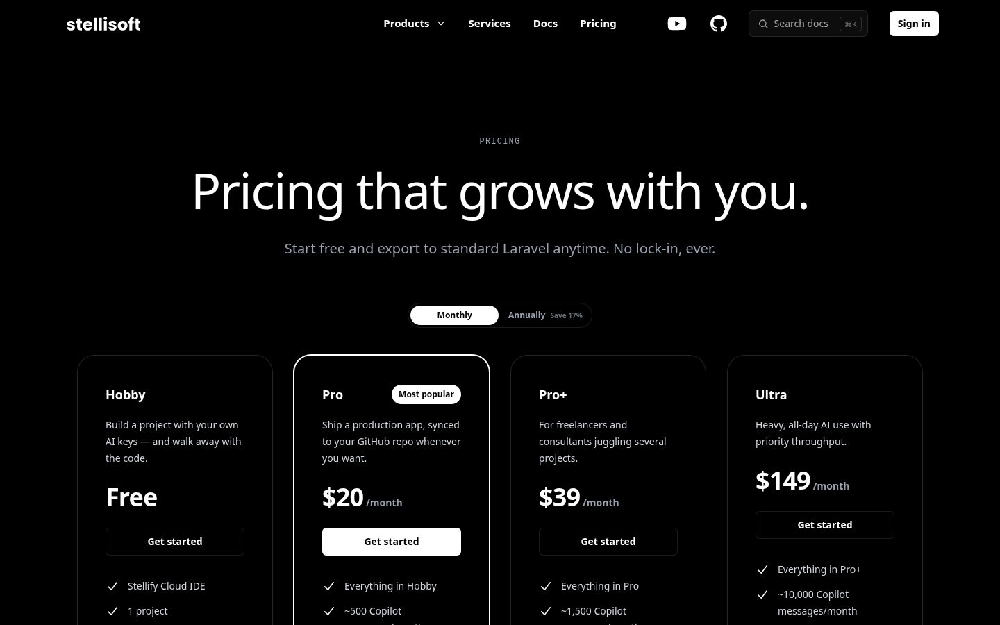 Stellify Pricing