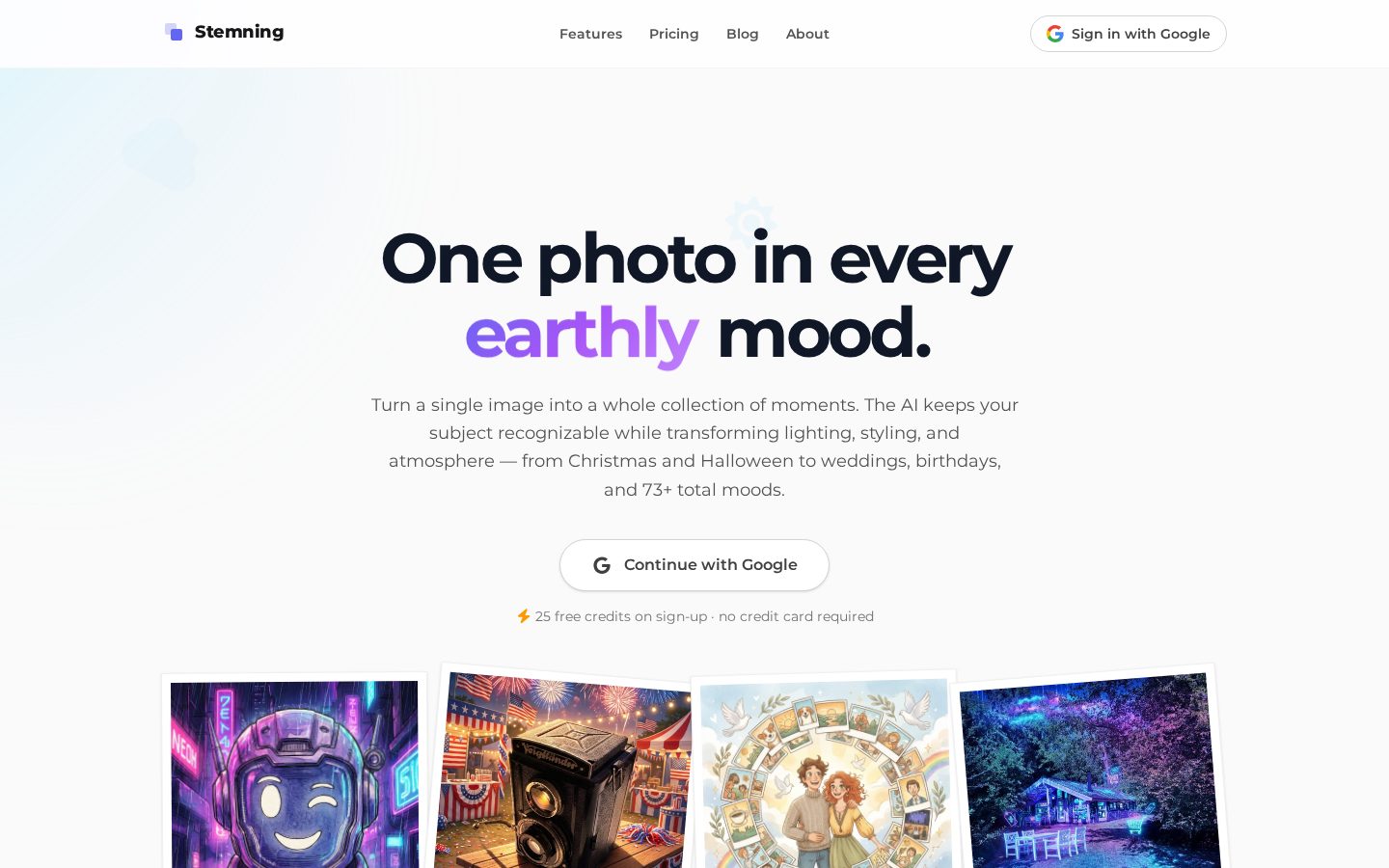 Stemning Homepage