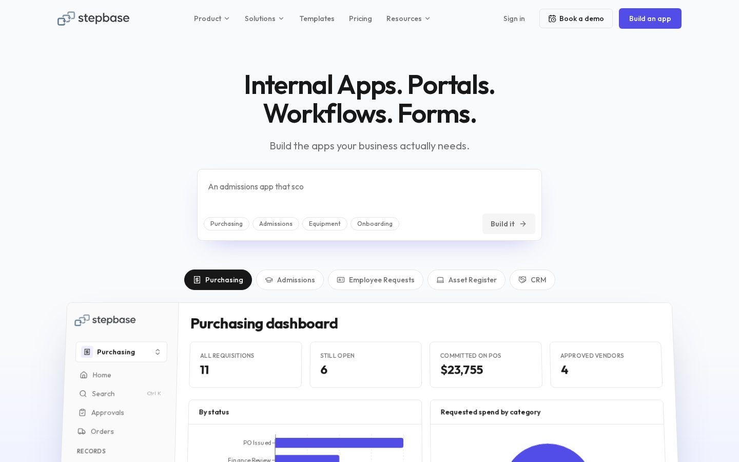 stepbase Homepage
