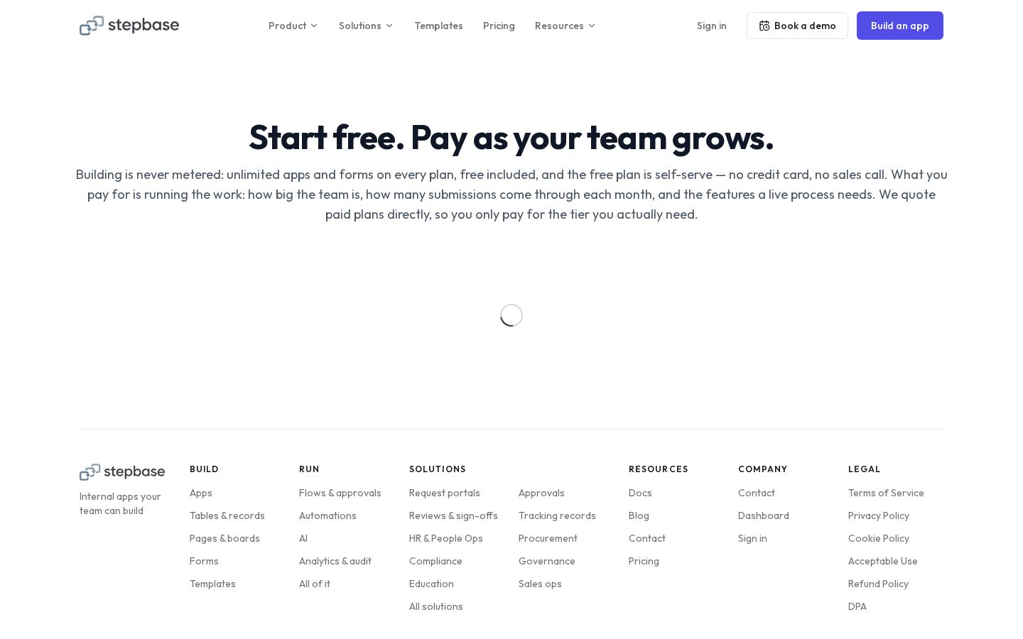 stepbase Pricing