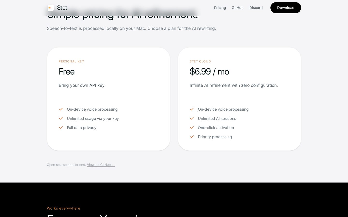Stet Pricing