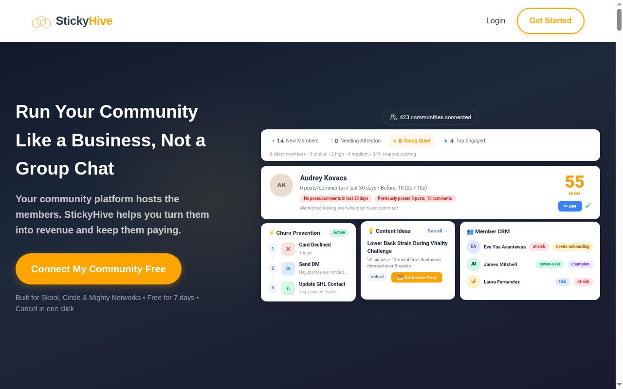 StickyHive Homepage