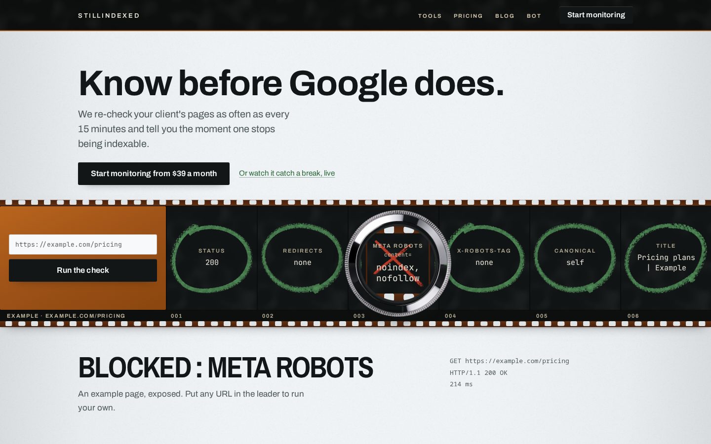 Stillindexed Homepage