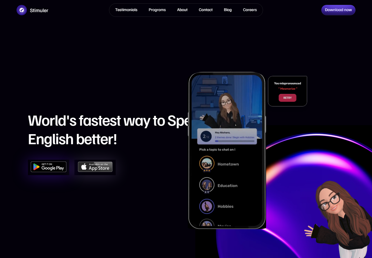 Stimuler homepage