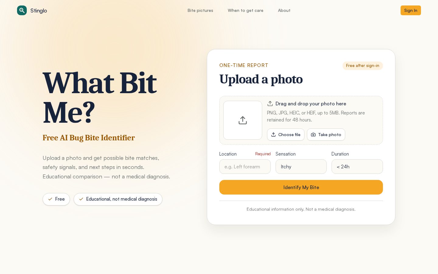 Stinglo Homepage
