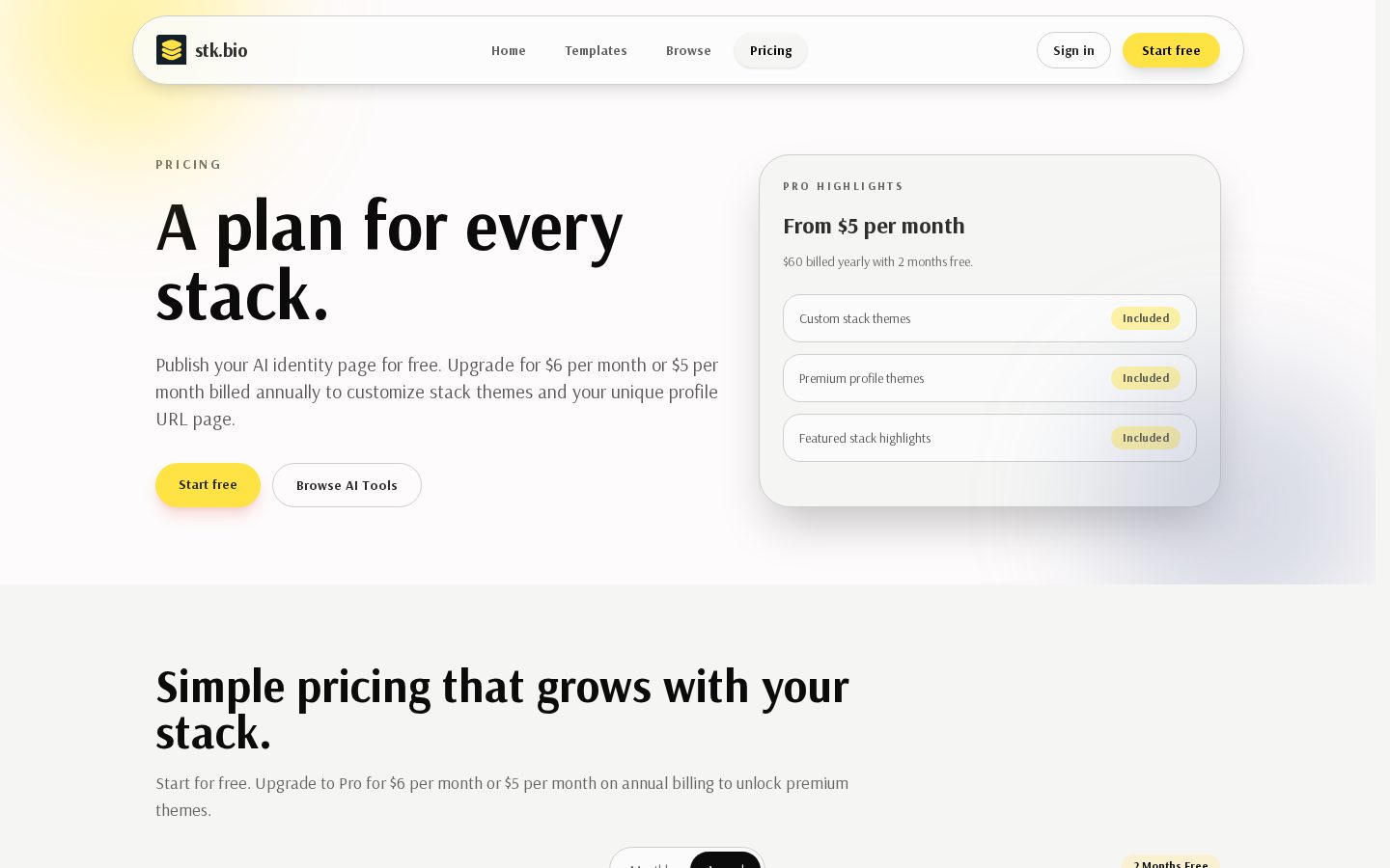 stkbio Pricing