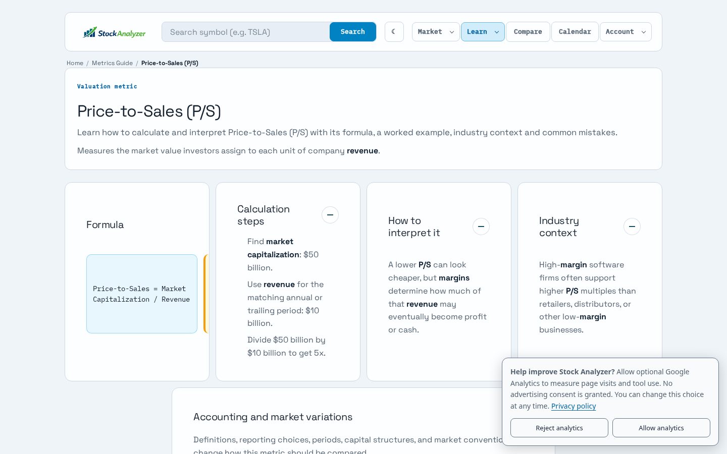 Stock Analyzer Pricing