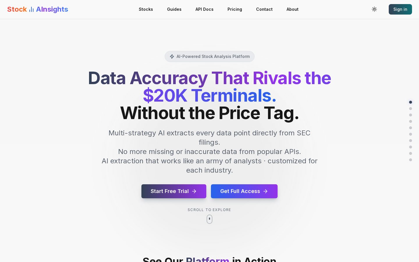 StockAInsights Homepage