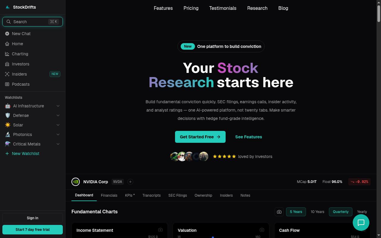 Stockdrifts Homepage