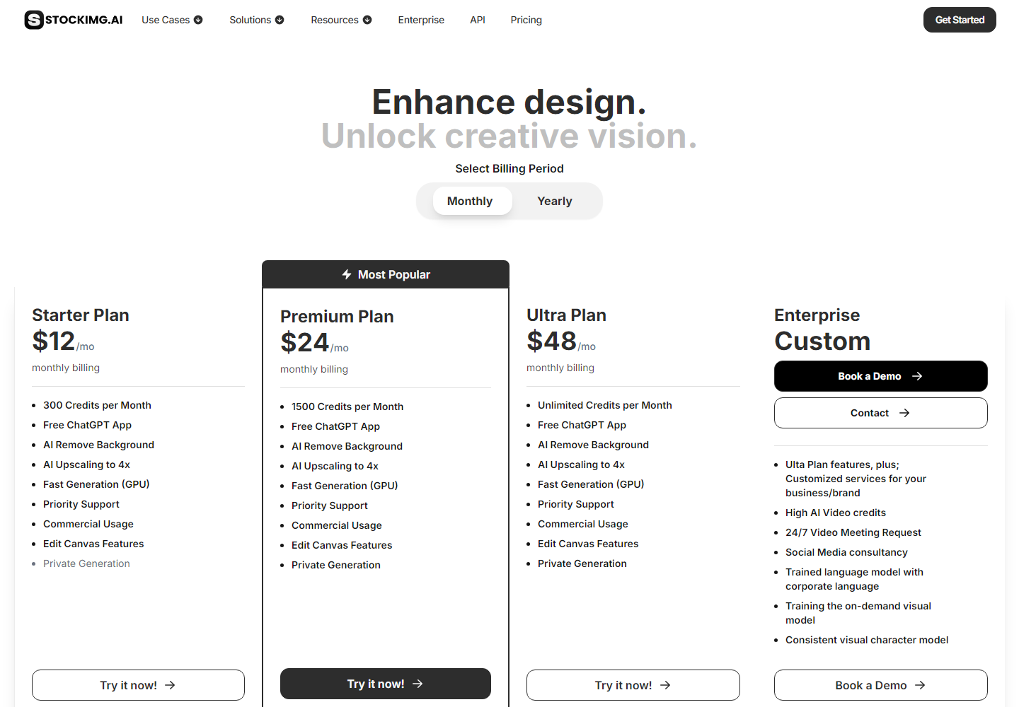 Stockimg pricing