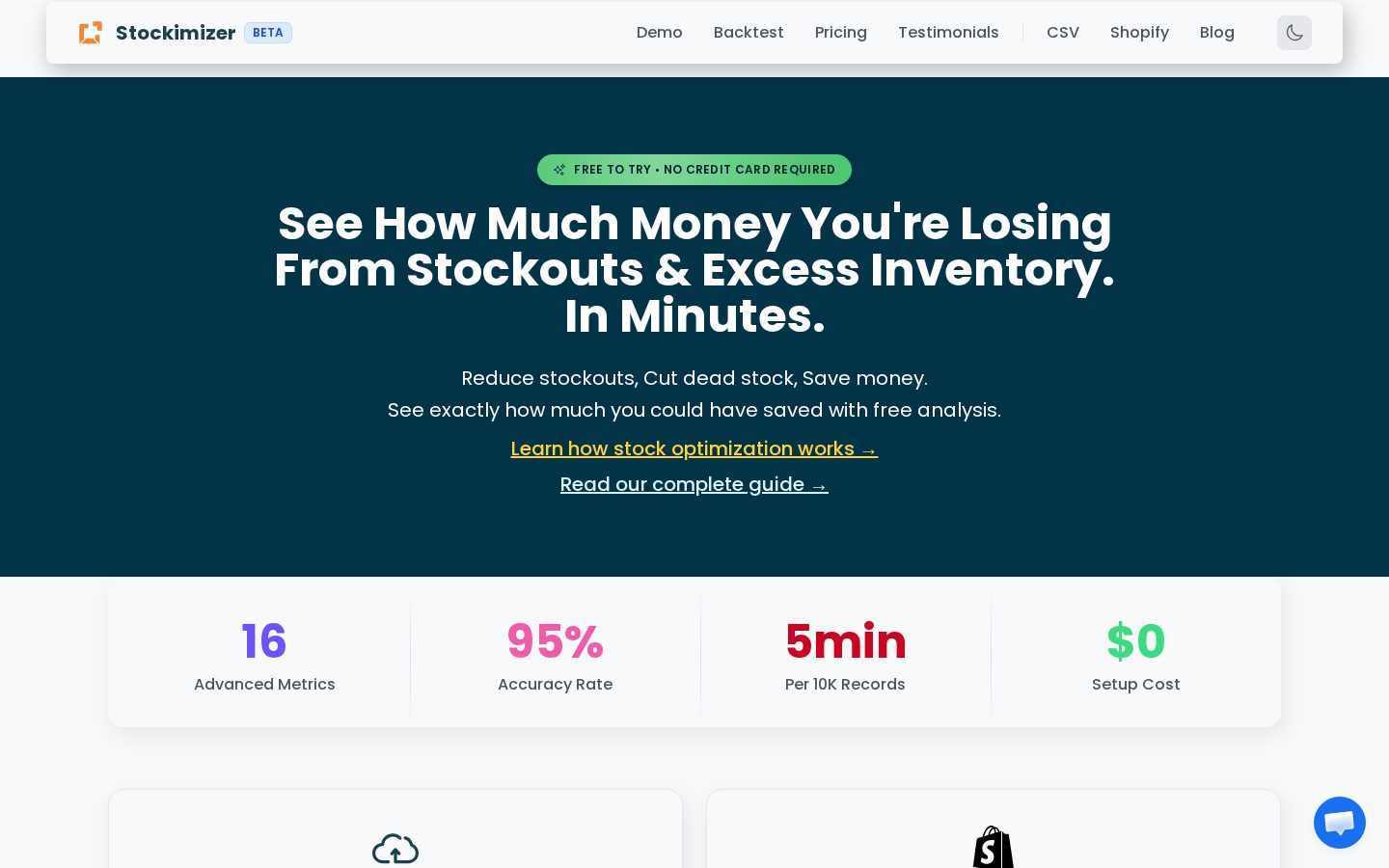 Stockimizer Homepage